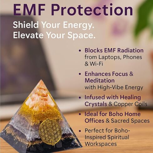 Citrine, Shungite Orgone Pyramid, Selenite, Rose Quartz, Amethyst, orgonite Chakra Pyramid Crystal, Energy Generator in Saudi Arabia