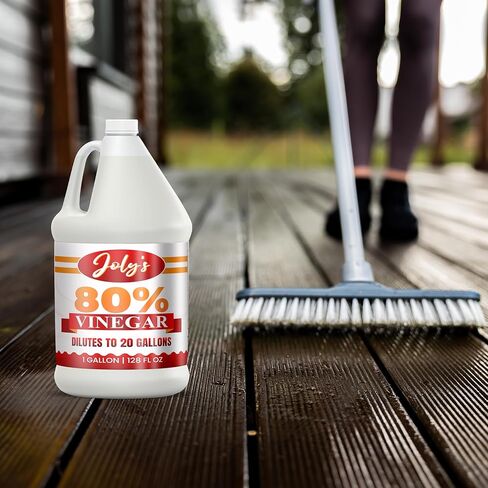 Joly's 80% Pure Concentrated Vinegar -Ultra-Performance (20X128 OZ) Power | Technical Grade | Industrial Strength-Dilutes Easily-Acidity-Home and Outdoor Cleaning Concentrate 128 oz (1) in Saudi Arabia