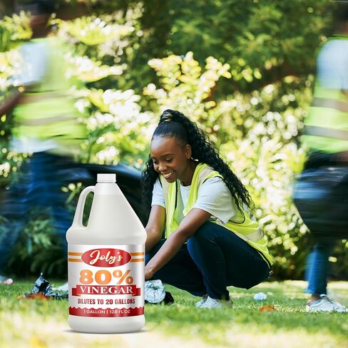 Joly's 80% Pure Concentrated Vinegar -Ultra-Performance (20X128 OZ) Power | Technical Grade | Industrial Strength-Dilutes Easily-Acidity-Home and Outdoor Cleaning Concentrate 128 oz (1) in Saudi Arabia