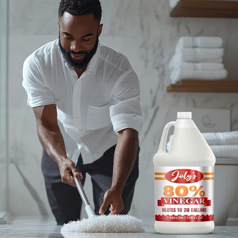 Joly's 80% Pure Concentrated Vinegar -Ultra-Performance (20X128 OZ) Power | Technical Grade | Industrial Strength-Dilutes Easily-Acidity-Home and Outdoor Cleaning Concentrate 128 oz (1) in Saudi Arabia
