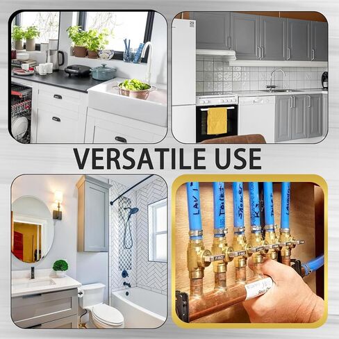 20 حزمة من صمام الكرة Foskan Brass PEX Crimp Drop Ear، صمام إغلاق كامل المنفذ 1/2 بوصة لتوزيع المياه الساخنة والباردة (الأزرق والأحمر) in Kuwait