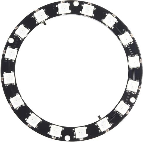 5V Individual Addressable RGB LED Ring for Arduino W2812 – 16-LED Programmable Color Ring with in/Out Data Pins, Compatible with Microcontrollers, Requires 5V Power Supply (1 Pack) in Saudi Arabia