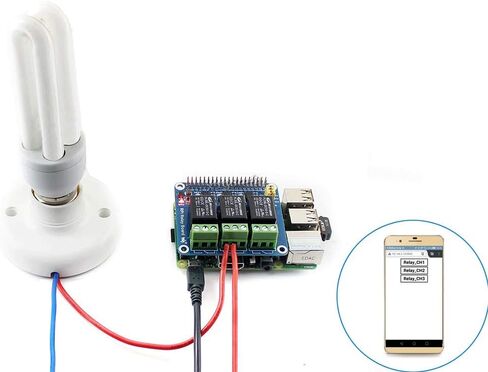 Pi Expansion Board Power Relay Board Module Kit for Raspberry Pi 5/4B/3B/Zero/Zero W/Zero 2W/Pico/Pico W/Pico WH,Remote Control Make Home Appliances Intelligent @XYGStudy in Saudi Arabia