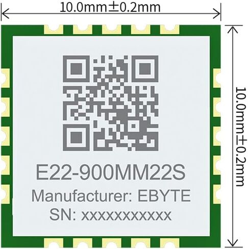 SX1262 868MHz 915MHz Lora Wireless RF Module E22-900MM22S 22dbm 7Km SMD Antenna Stamp Holes/IPEX Small Size in Saudi Arabia