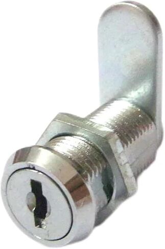 Zinc Alloy Small Mailbox Cam Lock Chrome M12-20mm Miniature Furniture Cabinet 1Pcs(L40 Key Aliked) in Saudi Arabia