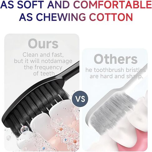 مجموعة 50 فرشاة أسنان فاخرة مغلفة بشكل فردي، فرش أسنان للاستعمال مرة واحدة، فرشاة أسنان للأطفال، فرشاة أسنان ذات شعيرات متوسطة ناعمة، مقبض مريح، مثالية للتبرع بالفنادق أثناء السفر in Kuwait