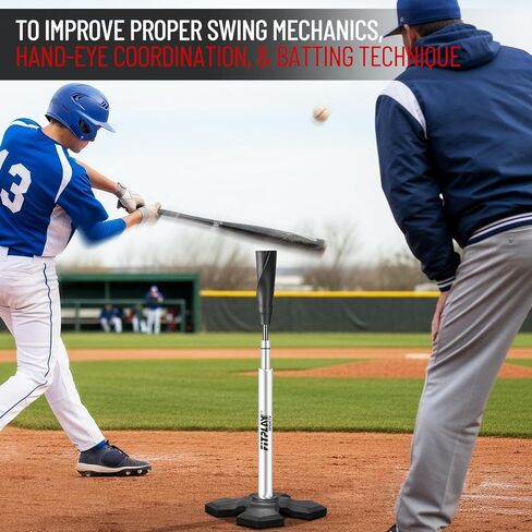 تي شيرت Pro Hitting - تي شيرت ممتاز للبيسبول/الكرة اللينة بقاعدة مرجحة، جزء علوي مطاطي مرن، تي شيرت بيسبول من الألومنيوم، ارتفاع سهل الضبط 24 بوصة - 46 بوصة تي شيرت للكرة اللينة لجميع الأعمار ومستوى المهارة in Saudi Arabia