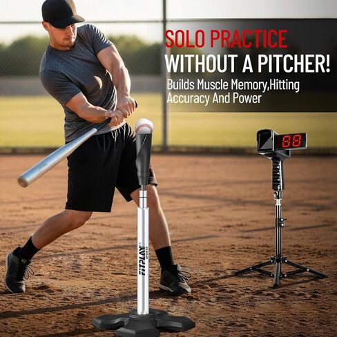 تي شيرت Pro Hitting - تي شيرت ممتاز للبيسبول/الكرة اللينة بقاعدة مرجحة، جزء علوي مطاطي مرن، تي شيرت بيسبول من الألومنيوم، ارتفاع سهل الضبط 24 بوصة - 46 بوصة تي شيرت للكرة اللينة لجميع الأعمار ومستوى المهارة in Saudi Arabia