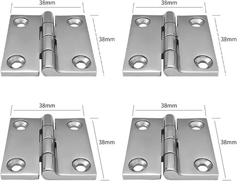 38 × 38 مم 316 مفصلات من الفولاذ المقاوم للصدأ مصقولة 4 قطع in Kuwait