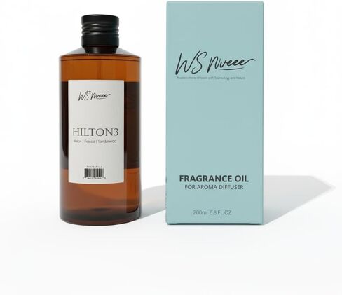 Hotel Lobby Diffuser Oil Refill 200ml (6.76oz), Natural Pure Essential Oil, Hilton Inspired Scent, Melon Freesia Sandalwood Blend for Waterless & Ultrasonic Diffusers, Home Fragrance in Saudi Arabia
