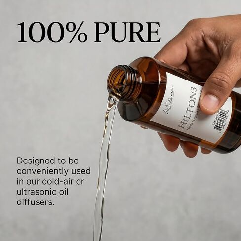 Hotel Lobby Diffuser Oil Refill 200ml (6.76oz), Natural Pure Essential Oil, Hilton Inspired Scent, Melon Freesia Sandalwood Blend for Waterless & Ultrasonic Diffusers, Home Fragrance in Saudi Arabia