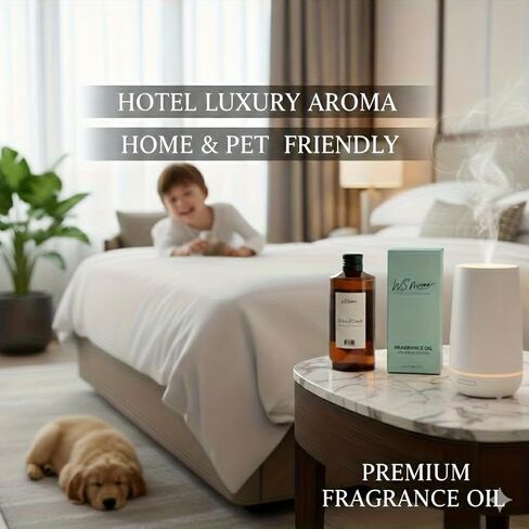 Hotel Lobby Diffuser Oil Refill 200ml (6.76oz), Natural Pure Essential Oil, Hilton Inspired Scent, Melon Freesia Sandalwood Blend for Waterless & Ultrasonic Diffusers, Home Fragrance in Saudi Arabia