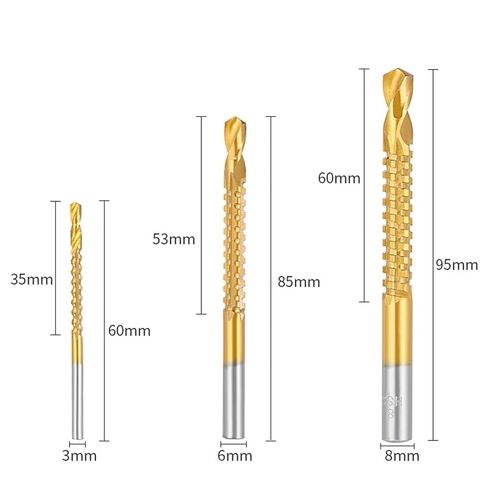 6PCS HSS Steel Step Drill Bit Set 4-12/20/32mm Metal Hole Wood Cone Core Drilling 3,6,8 Saw Drill in Saudi Arabia