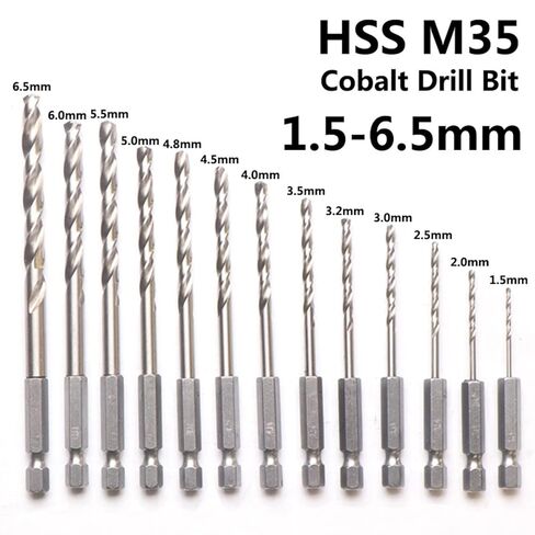 13 قطع 1.5-6.5 ملليمتر M35 الكوبالت مثقاب تويست مثقاب مجموعة بوصة عرافة عرقوب in Kuwait