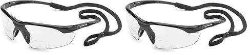 Gateway Safety 28MG15 Conqueror MAG Safety Glasses, 1.5 Diopter Magnification, Gray Lens, Black Frame, One Size in Kuwait