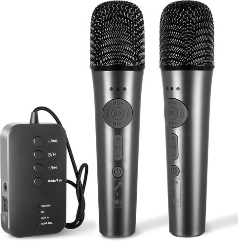 جهاز كاريوكي محمول OTIC AI، ميكروفونات كاريوكي متعددة الوظائف ومحول متعدد الاقتران، ميزة إزالة الصوت التلقائي/الغناء على طول؛ يدعم الغناء في المنزل/الخارج/السيارة للحفلات والتخييم والسفر in Kuwait