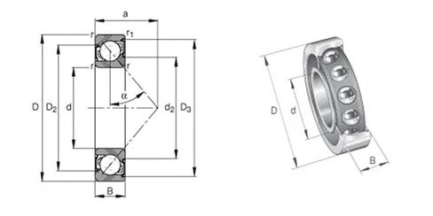1 قطعة 7005 7005C/P4GA 25x47x12 ABEC-7 محامل الاتصال الزاوي سرعة المغزل آلة الحفر باستخدام الحاسب الآلي in Saudi Arabia