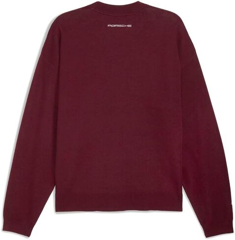 سويت شيرت رجالي من PUMA Porsche Legacy Lifestyle Knit برقبة دائرية كاجوال - أحمر in Saudi Arabia