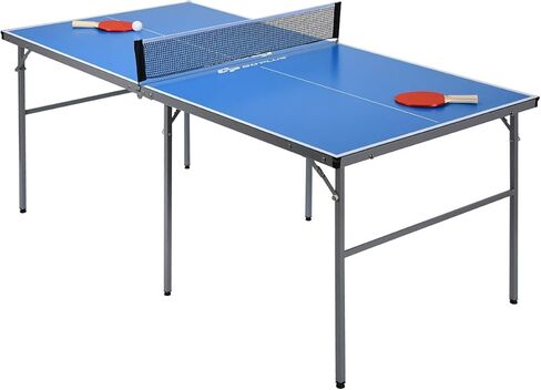 Goplus Foldable Ping Pong Table, 100% Preassembled, Table Tennis Table with Net, 2 Paddles, Ping Pong Balls, Portable Table Tennis Game Set for Indoor Outdoor in Saudi Arabia