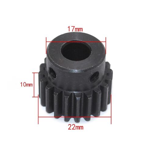 Steel Heavy Duty Motor Pinion Gear M1 Module Steel Gear 20T Teeth Metal Alloy Model Spindle 5mm/6mm/8mm/10mm Hole Transmission Pinion(10mm) in Saudi Arabia