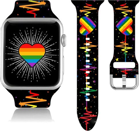 Compatible with Watch Bands for Women Men 38/40/41/42/44/45/46/49mm, Silicone Sport Replacement Wristband Strap for IWatch Series 11 10 9 Ultra 8 7 6 5 4 3 2 1 SE. in Saudi Arabia