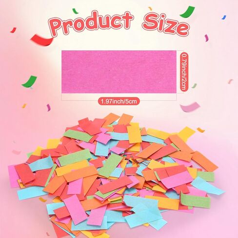 Confetti Paper, 2.2 LBs Multicolor Rectangular Tissue Paper for Confetti Machine, Weddings, Birthday Parties, Celebrations, Events in Kuwait