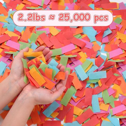 Confetti Paper, 2.2 LBs Multicolor Rectangular Tissue Paper for Confetti Machine, Weddings, Birthday Parties, Celebrations, Events in Kuwait
