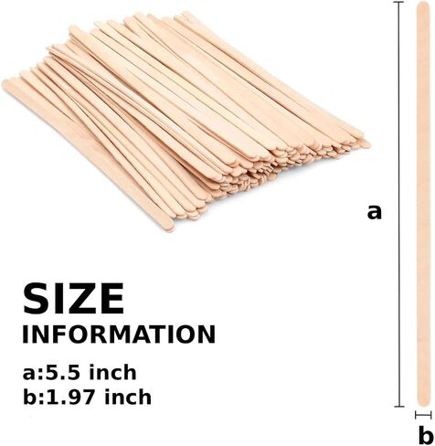 5.5 Inch Wooden Coffee Stir Sticks, 200 Count Premium Natural Birch Wood Stirrers for Coffee Bar Accessories, Disposable Beverage Stirrers for Hot/Cold Drinks, Eco-Friendly & Splinter-Free in Saudi Arabia