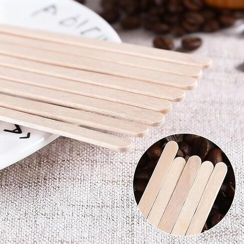 5.5 Inch Wooden Coffee Stir Sticks, 200 Count Premium Natural Birch Wood Stirrers for Coffee Bar Accessories, Disposable Beverage Stirrers for Hot/Cold Drinks, Eco-Friendly & Splinter-Free in Saudi Arabia