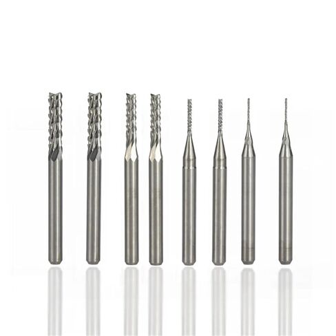 Corn End Mill 0.6-3.175mm Carbide PCB Milling Bit Cutter CNC Cutting Tools 10Pcs(10pcs 1.9mm) in Kuwait