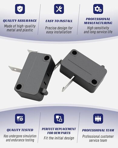 8269209 Dishwasher Door Switch Replacement for Whirlpool Dishwasher WP8269209 WP3400412 AH393148 PS11745501(Set of 2) in Saudi Arabia