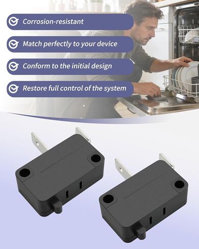 8269209 Dishwasher Door Switch Replacement for Whirlpool Dishwasher WP8269209 WP3400412 AH393148 PS11745501(Set of 2) in Saudi Arabia