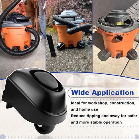 4PCS 12388 Foot Caster and 12293 Caster Wheel Kit Fit for Ridgid 6/9/12 Gal Wet/Dry Vacuum WD16650 WD06350 WD1665M WD1635 WD1635M WD1245M WD12460 WD09350 Vac Casters Plate Casters in Saudi Arabia