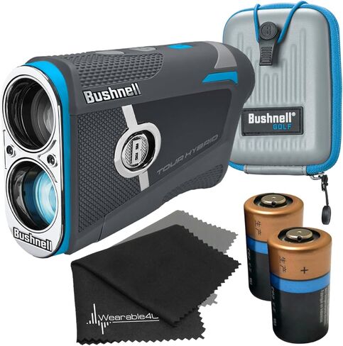 Bushnell Golf Tour Hybrid Laser Rangefinder with Onboard GPS and Slope Compensation with Wearable4U Towel | 1xCR123 Bundle in Kuwait