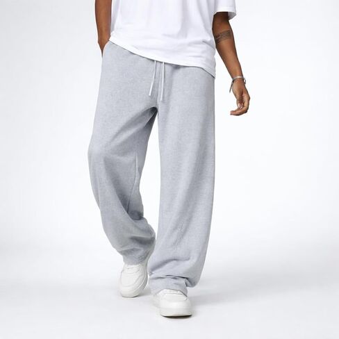 Baggy Sweatpants Mens, Wide Leg Loose Fit Joggers with Drawstring Waist and Deep Pockets in Saudi Arabia