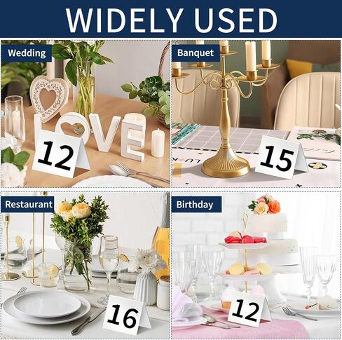 30 Packs Restaurant Table Numbers, Double Side Acrylic Table Tent Numbers for Restaurant Cafes Banquets - White 3.4 x 2.2 x 2.9 inches in Saudi Arabia