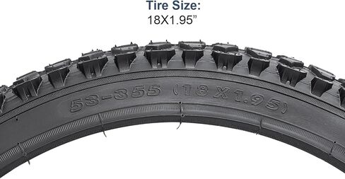 yunscm 2-pcs 18 "إطارات الدراجات الجبلية 18x1.95/53-355 و 18" أنابيب الدراجة الثقيلة صمام Schrader متوافق مع الدراجة الجبلية/خارج الطريق 18 × 1.95 18x2.0 إطارات الدراجات والأنابيب Kid (Y-1220) in Kuwait