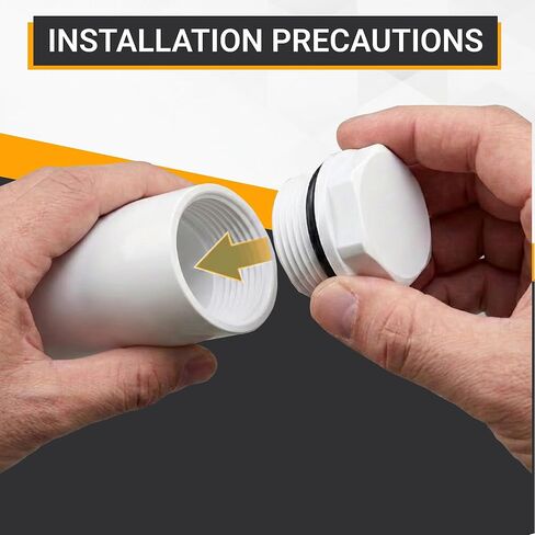 3/4 Inch Male Threaded Plug -0.75 Inch PVC Pipe End Cap - End Cap Connector Plug - Sch 40 MNPT 3/4 PVC Pipe Fittings for Plumbing Water Line 1 PC in a Pack- White in Saudi Arabia
