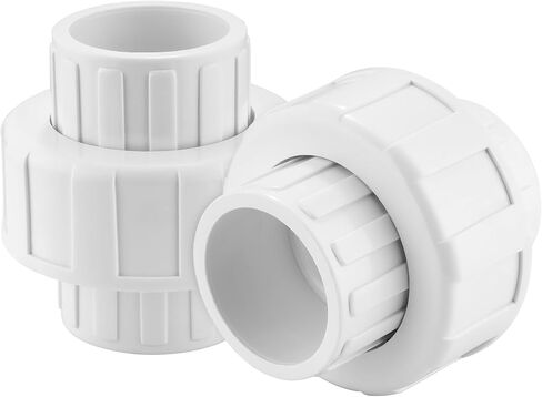 تركيب أنابيب توصيل PVC مقاس 1-1/2 بوصة، محول PVC (مقبس × مقبس)، جدول اتحاد منزلق 1-1/2 بوصة 40، حلقة دائرية EPDM، أبيض (عبوتان) in Saudi Arabia