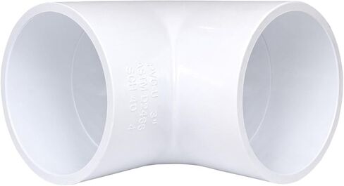2 حزمة 3 "PVC 90 درجة الكوع تركيبات الأنابيب (مقبس × مقبس)، 2 طريقة اقتران محول الزاوية اليمنى جدول 40، 3 بوصة PVC موصل زاوية الأنابيب DIY، أبيض SCH 40 in Kuwait