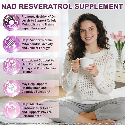 NAD+ Supplements for Men & Women, Extra Strength NMN Alternative Liposomal Nad⁺ Supplement with Resveratrol Quercetin for Cellular Energy & NAD+ Levels, Fast Absorption Liquid NAD Plus丨NON-GMO, 2Fl Oz in Kuwait
