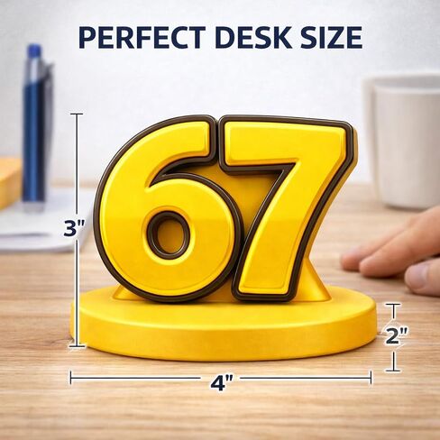 67 جائزة ميمي مضحكة - جائزة مكتب ملتوي من الراتنج، تمثال رقم أصفر غامق، هدية هفوة ساخرة للمكتب والأصدقاء وهواة الجمع in Kuwait
