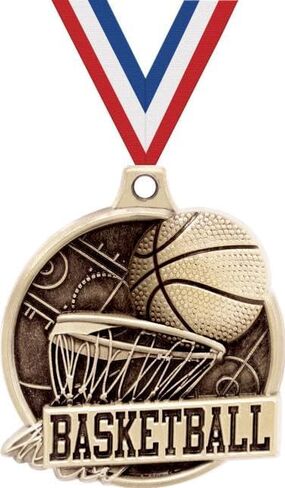 Crown Awards Basketball Medal Value Pack - 1 1/2" Gold Basketball Award Medals for Sports Teams, Leagues, & Competitions in Kuwait