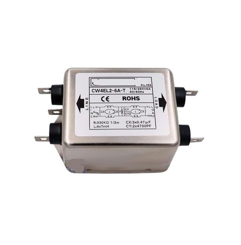 تداخل مرشح الطاقة المؤازر CW4EL2 6 10A أحادي الطور AC 20 تنقية T مرشح ثنائي القطب 220 فولت (CW4EL2-10A-T) in Saudi Arabia