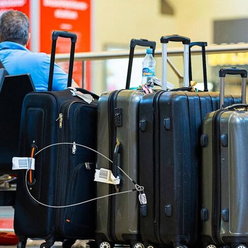 12 حزمة من قفل كابل الأمان بطول 4 أقدام/48 بوصة، كابل فولاذي 3 مم مع حلقات، حبل سلك مطلي بالفولاذ المضفر، قفل دراجة الأمتعة، حلقة مزدوجة آمنة لأقفال U، قفل وأقفال القرص in Kuwait