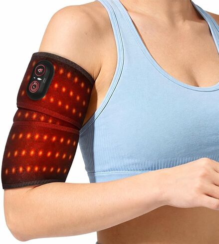 وسادة تدفئة لاسلكية للكوع مع ضوء أحمر، وسادة تدفئة للذراع، وسادة تدفئة لتخفيف آلام الذراع والكوع، وسادة تدفئة للكوع لالتهاب الأوتار ومرفق التنس، 3 مستويات للحرارة، أسود in Kuwait