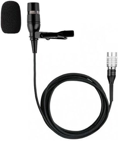 ميكروفون Lavalier/طية صدر السترة بديل لجهاز إرسال الصوت اللاسلكي Audio-Technica، نظام Lavalier اللاسلكي، مكثف، أحادي الاتجاه، موصل أنثى Hirose (HRS) ذو 4 دبابيس، أسود in Saudi Arabia