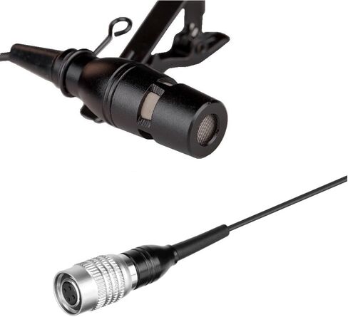 ميكروفون Lavalier/طية صدر السترة بديل لجهاز إرسال الصوت اللاسلكي Audio-Technica، نظام Lavalier اللاسلكي، مكثف، أحادي الاتجاه، موصل أنثى Hirose (HRS) ذو 4 دبابيس، أسود in Saudi Arabia