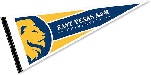 Texas A&M Commerce Lions Wordmark Pennant Flag in Saudi Arabia