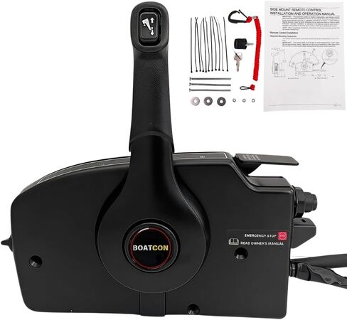صندوق التحكم عن بعد للتركيب الجانبي GEN I 8Pin 881170A20 لمحرك ميركوري الخارجي مع حزام سحب 20 قدم للفتح، المقبض الأيمن in Kuwait